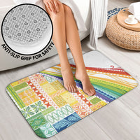 Pasifika Samoa Siapo Malu Tattoo Inspired Bathroom Set Fa'afafine Rainbow Theme