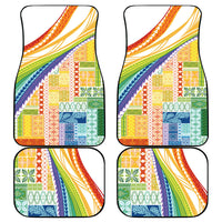 Pasifika Samoa Siapo Malu Tattoo Inspired Car Mats Fa'afafine Rainbow Theme