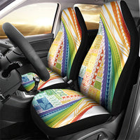 Pasifika Samoa Siapo Malu Tattoo Inspired Car Seat Cover Fa'afafine Rainbow Theme