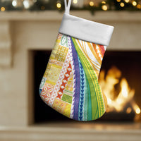 Pasifika Samoa Siapo Malu Tattoo Inspired Christmas Stocking Fa'afafine Rainbow Theme