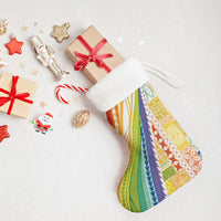 Pasifika Samoa Siapo Malu Tattoo Inspired Christmas Stocking Fa'afafine Rainbow Theme