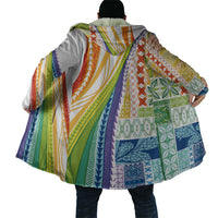 Pasifika Samoa Siapo Malu Tattoo Inspired Cloak Fa'afafine Rainbow Theme