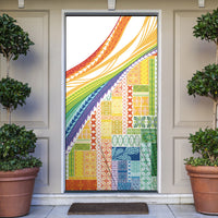 Pasifika Samoa Siapo Malu Tattoo Inspired Door Cover Fa'afafine Rainbow Theme