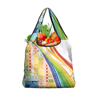 Pasifika Samoa Siapo Malu Tattoo Inspired Grocery Bag Fa'afafine Rainbow Theme