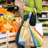 Pasifika Samoa Siapo Malu Tattoo Inspired Grocery Bag Fa'afafine Rainbow Theme