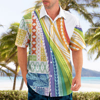 Pasifika Samoa Siapo Malu Tattoo Inspired Hawaiian Shirt Fa'afafine Rainbow Theme