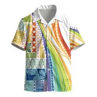 Pasifika Samoa Siapo Malu Tattoo Inspired Kid Hawaiian Shirt Fa'afafine Rainbow Theme