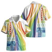 Pasifika Samoa Siapo Malu Tattoo Inspired Kid Hawaiian Shirt Fa'afafine Rainbow Theme