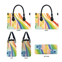 Pasifika Samoa Siapo Malu Tattoo Inspired Leather Bag Fa'afafine Rainbow Theme