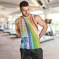 Pasifika Samoa Siapo Malu Tattoo Inspired Men Tank Top Fa'afafine Rainbow Theme