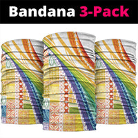 Pasifika Samoa Siapo Malu Tattoo Inspired Neck Gaiter Fa'afafine Rainbow Theme