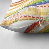 Pasifika Samoa Siapo Malu Tattoo Inspired Pillow Cover Fa'afafine Rainbow Theme