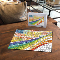 Pasifika Samoa Siapo Malu Tattoo Inspired Puzzle Fa'afafine Rainbow Theme