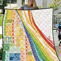 Pasifika Samoa Siapo Malu Tattoo Inspired Quilt Fa'afafine Rainbow Theme