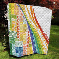 Pasifika Samoa Siapo Malu Tattoo Inspired Quilt Fa'afafine Rainbow Theme