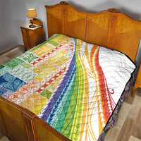 Pasifika Samoa Siapo Malu Tattoo Inspired Quilt Fa'afafine Rainbow Theme