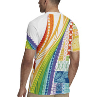Pasifika Samoa Siapo Malu Tattoo Inspired Rugby Jersey Fa'afafine Rainbow Theme