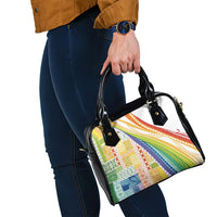Pasifika Samoa Siapo Malu Tattoo Inspired Shoulder Handbag Fa'afafine Rainbow Theme