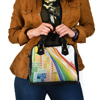 Pasifika Samoa Siapo Malu Tattoo Inspired Shoulder Handbag Fa'afafine Rainbow Theme