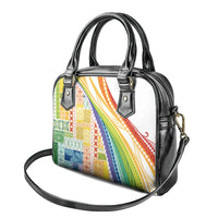 Pasifika Samoa Siapo Malu Tattoo Inspired Shoulder Handbag Fa'afafine Rainbow Theme