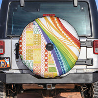 Pasifika Samoa Siapo Malu Tattoo Inspired Spare Tire Cover Fa'afafine Rainbow Theme