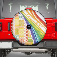Pasifika Samoa Siapo Malu Tattoo Inspired Spare Tire Cover Fa'afafine Rainbow Theme