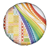 Pasifika Samoa Siapo Malu Tattoo Inspired Spare Tire Cover Fa'afafine Rainbow Theme