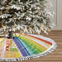 Pasifika Samoa Siapo Malu Tattoo Inspired Tree Skirt Fa'afafine Rainbow Theme