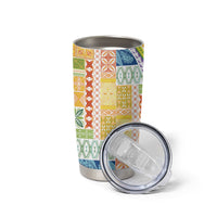 Pasifika Samoa Siapo Malu Tattoo Inspired Tumbler Cup Fa'afafine Rainbow Theme