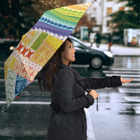 Pasifika Samoa Siapo Malu Tattoo Inspired Umbrella Fa'afafine Rainbow Theme