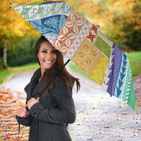 Pasifika Samoa Siapo Malu Tattoo Inspired Umbrella Fa'afafine Rainbow Theme