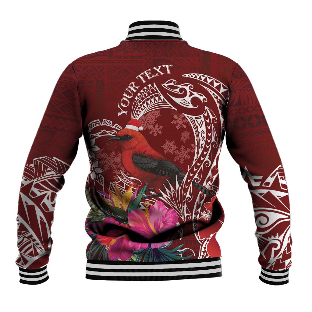 Personalized Samoa Meri Krisimasi Baseball Jacket Segasegamau'u Mix Siapo