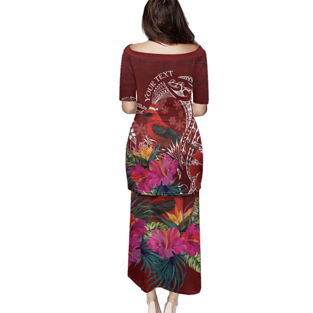 Personalized Samoa Meri Krisimasi Family Matching Puletasi and Hawaiian Shirt Segasegamau'u Mix Siapo