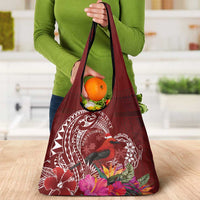 Personalized Samoa Meri Krisimasi Grocery Bag Segasegamau'u Mix Siapo