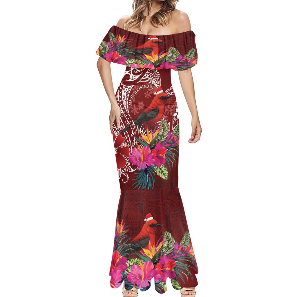 Personalized Samoa Meri Krisimasi Mermaid Dress Segasegamau'u Mix Siapo