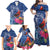 Personalized Samoa Christmas Family Matching Off Shoulder Maxi Dress and Hawaiian Shirt Cardinal Honeyeater Mix Siapo