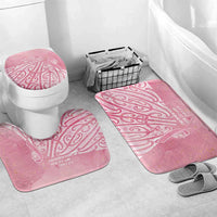 Breast Cancer Awareness Maori Bathroom Set Kia Kaha Kia Maia Kia Manawanui - Polynesian Pride