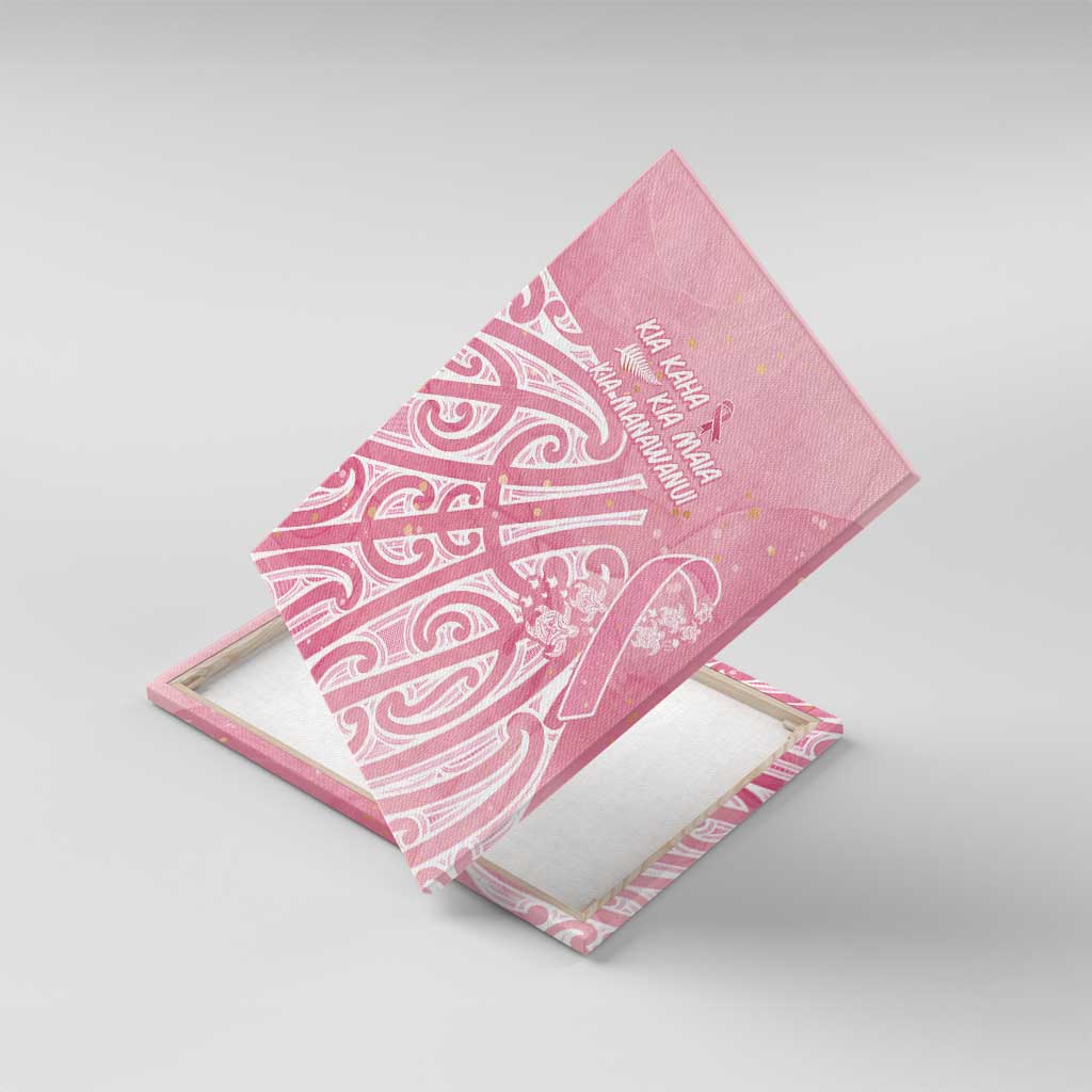 Breast Cancer Awareness Maori Canvas Wall Art Kia Kaha Kia Maia Kia Manawanui - Polynesian Pride