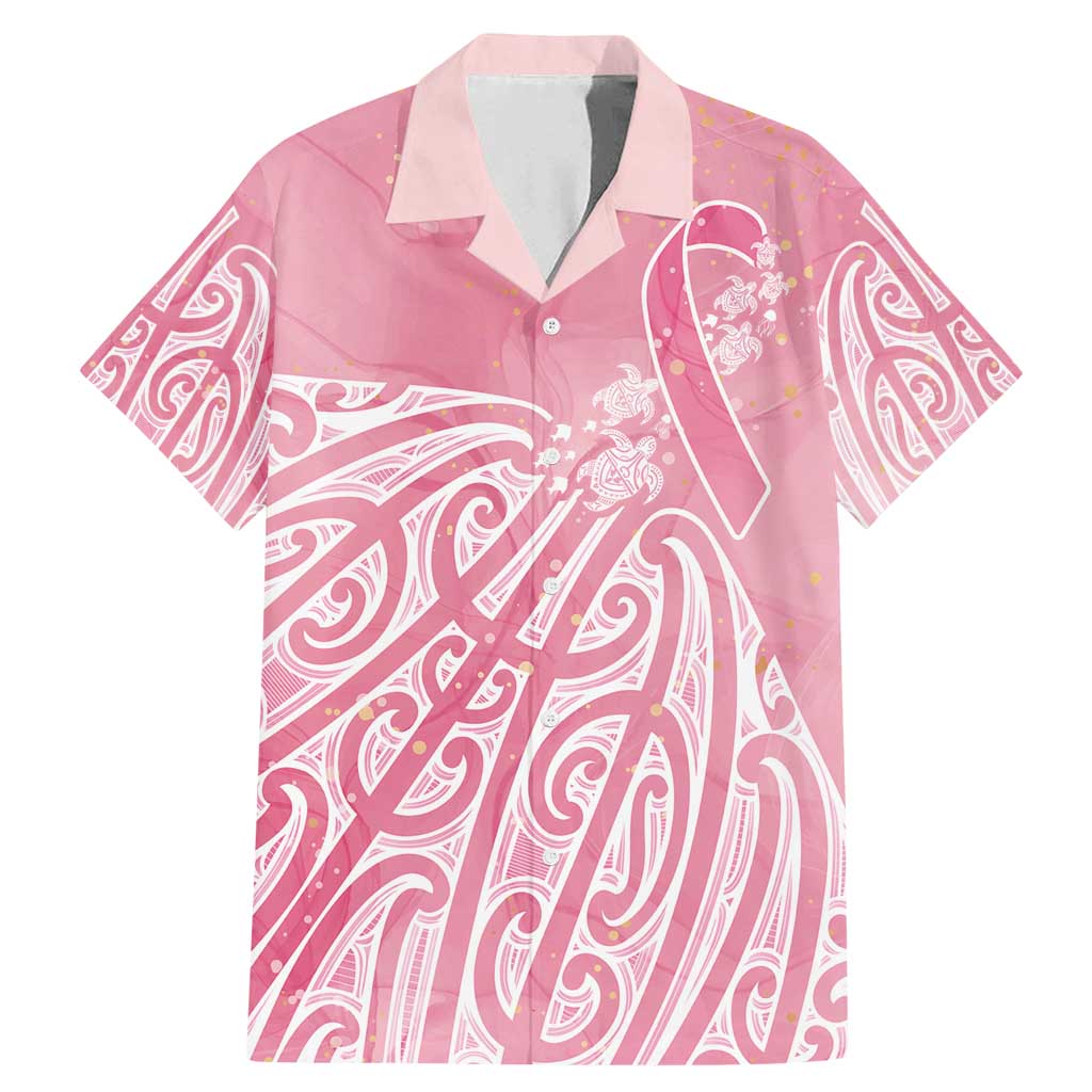 Breast Cancer Awareness Maori Family Matching Mermaid Dress and Hawaiian Shirt Kia Kaha Kia Maia Kia Manawanui - Polynesian Pride