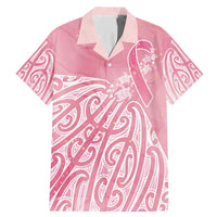 Breast Cancer Awareness Maori Family Matching Mermaid Dress and Hawaiian Shirt Kia Kaha Kia Maia Kia Manawanui - Polynesian Pride