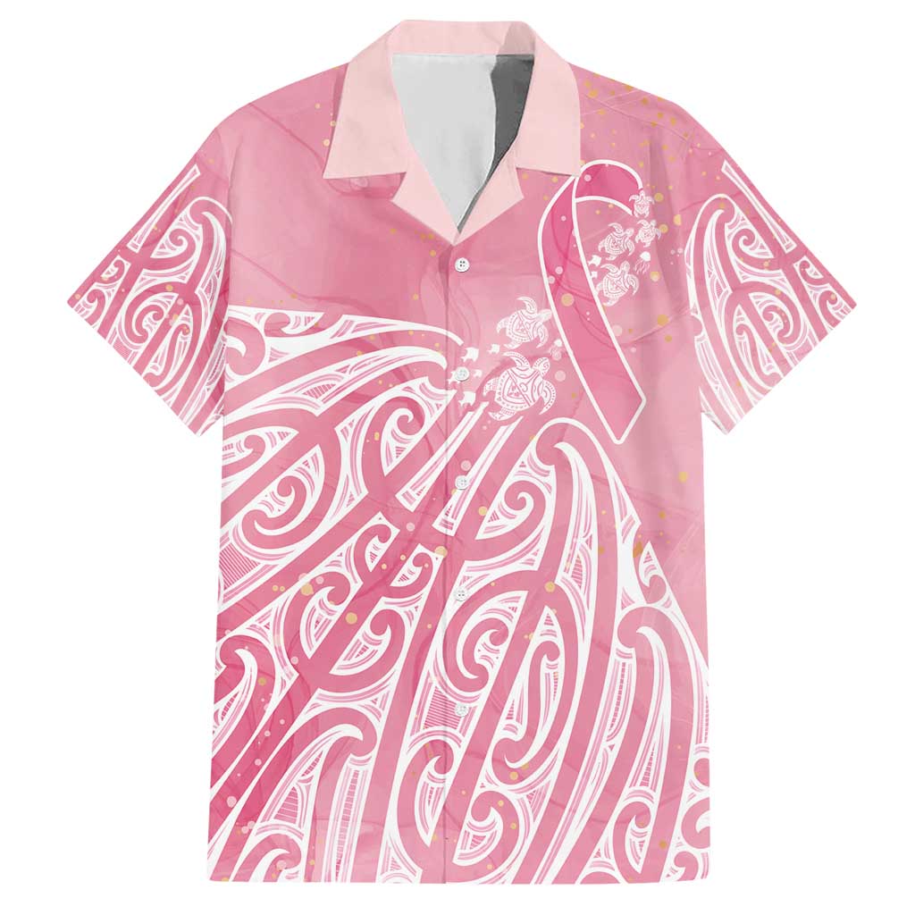 Breast Cancer Awareness Maori Hawaiian Shirt Kia Kaha Kia Maia Kia Manawanui - Polynesian Pride
