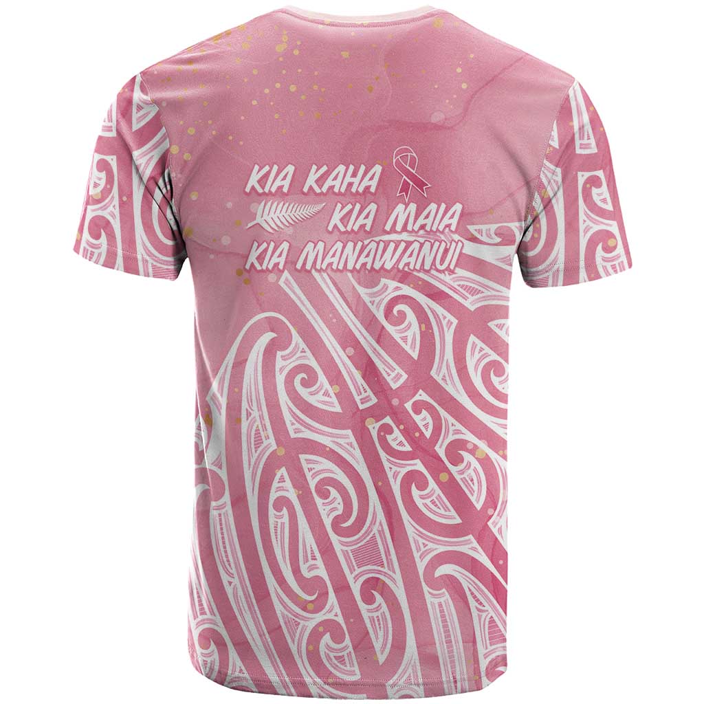 Breast Cancer Awareness Maori T Shirt Kia Kaha Kia Maia Kia Manawanui - Polynesian Pride