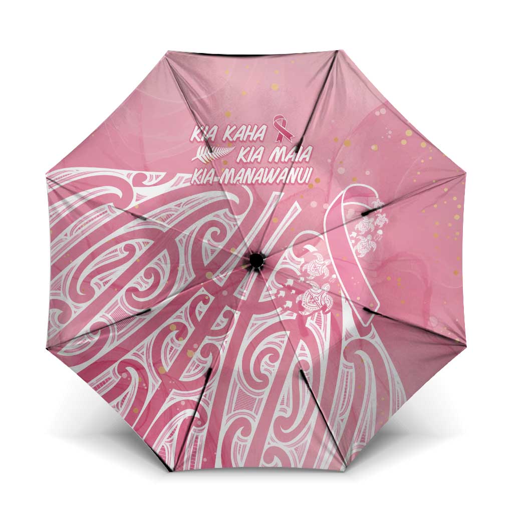 Breast Cancer Awareness Maori Umbrella Kia Kaha Kia Maia Kia Manawanui - Polynesian Pride