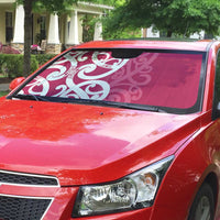 Breast Cancer Awareness Maori Auto Sun Shade Koru Kowhaiwhai - Polynesian Pride