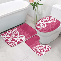 Breast Cancer Awareness Maori Bathroom Set Koru Kowhaiwhai - Polynesian Pride