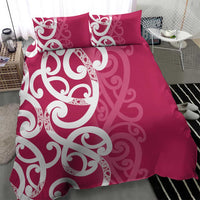 Breast Cancer Awareness Maori Bedding Set Koru Kowhaiwhai - Polynesian Pride