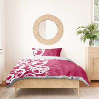 Breast Cancer Awareness Maori Bedding Set Koru Kowhaiwhai - Polynesian Pride