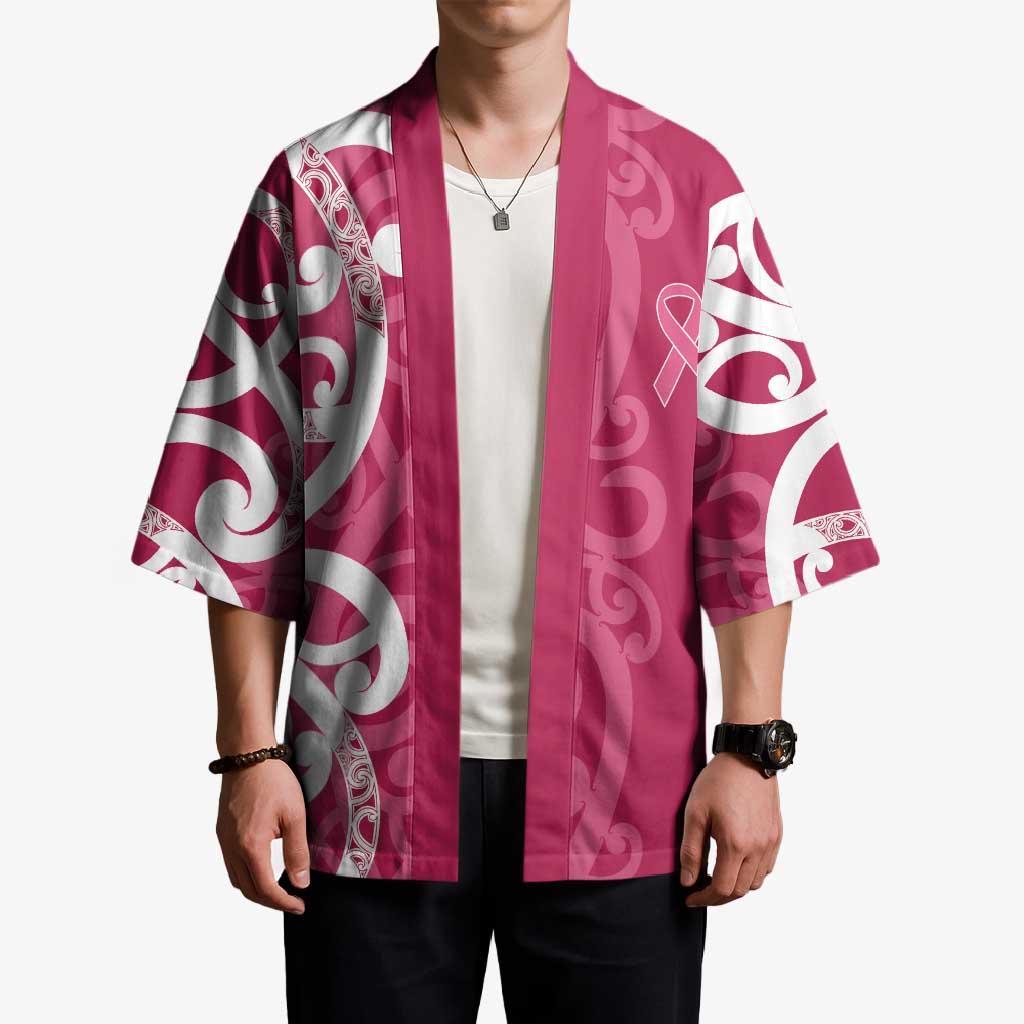 Breast Cancer Awareness Maori Kimono Koru Kowhaiwhai - Polynesian Pride