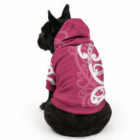 Breast Cancer Awareness Maori Pet Hoodie Koru Kowhaiwhai