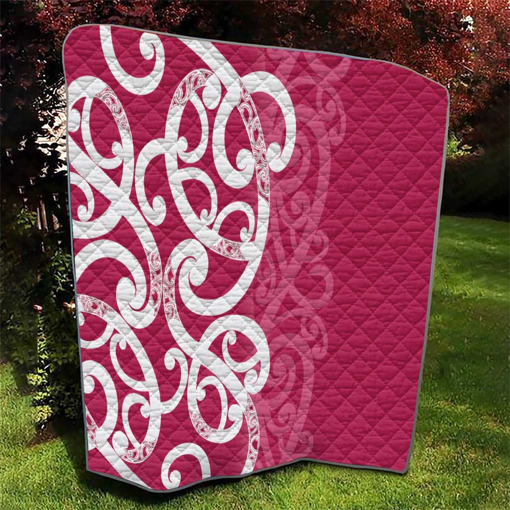 Breast Cancer Awareness Maori Quilt Koru Kowhaiwhai - Polynesian Pride
